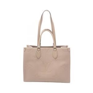 Louis Vuitton On the Go Tote Bag Empreinte Leather Beige